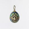 Picture of Vintage Sterling Silver & Cloisonné Enameled Fabergé Style Egg Pendant/Charm