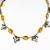 Picture of Antique Art Deco Era Gilt Brass, Czech Glass & Enamel Necklace