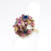 Picture of Vintage 7k Yellow Gold & Mixed Gemstone Thai Princess/Harem Ring