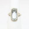 Picture of Vintage Art Deco Era 14k White Gold Filigree & Aquamarine Ring