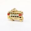 Picture of Vintage 9k (375) Gold & Enamel London, England Double Decker Bus Charm