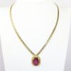 Picture of Vintage Signed Christian Dior Amethyst Purple Crystal Necklace & Clip-On Earring Set.