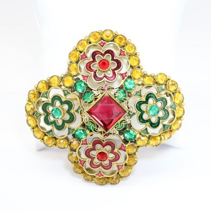Picture of Early 1940's Fashioncraft, Robert Large Rhinestone Statement Brooch