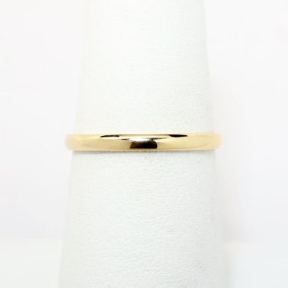 Picture of 14k Yellow Gold 2mm Flat Ladies Wedding Band, US Size 6.25