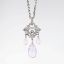 Picture of 18k White Gold, Kunzite & Diamond Briolette Drop Pendant