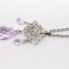 Picture of 18k White Gold, Kunzite & Diamond Briolette Drop Pendant