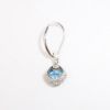 Picture of 18k White Gold & Blue Topaz Drop Earrings