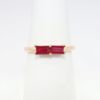 Picture of 14k Rose Gold & Baguette Cut Ruby Ring, US Size 6.5