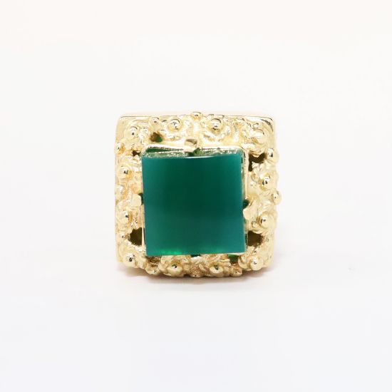 Picture of 14k Yellow Gold Slide Charm with Chrysoprase 