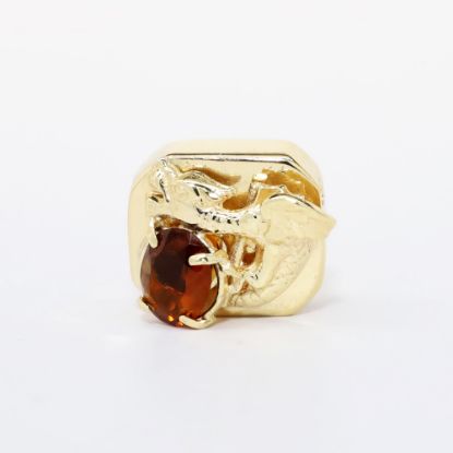 Picture of 14k Yellow Gold & Citrine Slide Charm with Dragon