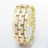 Picture of 14k Yellow & Textured Rose Gold Link Bracelet