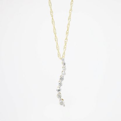 Picture of 10k Yellow Gold & Diamond Journey Pendant Necklace