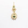 Picture of 14k Yellow Gold, Emerald and Diamond Drop Earrings