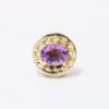 Picture of 14k Yellow Gold & Oval Cut Amethyst Slide Charm