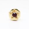 Picture of 14k Yellow Gold & Garnet Slide Charm with Star Motif