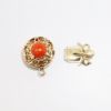 Picture of 14k Yellow Gold & Coral Cabochon Slide Charm/Clasp