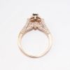 Picture of 14k Rose Gold, Oval Cut Sapphire and Diamond Halo Ring