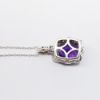 Picture of Vintage Style 14k White Gold, Amethyst & Diamond Pendant Necklace