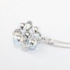 Picture of 18k White Gold, Aquamarine and Diamond Cluster Pendant Necklace