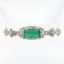 Picture of Vintage Art Deco Ciner Sterling Silver, Marcasite and Chrysoprase Bracelet