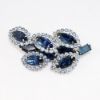 Picture of Vintage Signed Weiss Blue Rhinestone Stylized Leaves Brooch