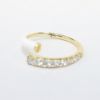 Picture of 14k Yellow Gold, Diamond & White Enamel Bypass Ring
