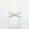 Picture of 18k White Gold & 0.48ct Diamond Chris-Cross Ring