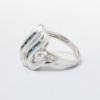 Picture of 14k White Gold & Blue Diamond Fashion Ring