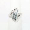 Picture of 14k White Gold & Blue Diamond Fashion Ring