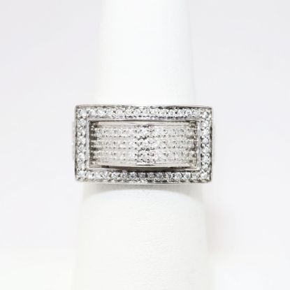 Picture of 14k White Gold & Diamond Buckle Ring