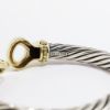 Picture of 14k Yellow Gold & Sterling Silver Cable Bracelet, Signed "BK"