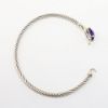 Picture of DAVID YURMAN Sterling Silver 'Petite Wheaton' Bracelet with Amethyst & Diamonds