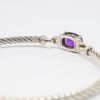 Picture of DAVID YURMAN Sterling Silver 'Petite Wheaton' Bracelet with Amethyst & Diamonds