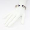 Picture of David Yurman Sterling Silver Hinged Cable Bracelet with Amethyst and Diamond