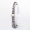 Picture of David Yurman Sterling Silver & 18k Yellow Gold Cable Cuff Bracelet with Diamonds