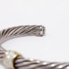 Picture of David Yurman Sterling Silver & 18k Yellow Gold Cable Cuff Bracelet with Diamonds