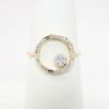 Picture of 14k Yellow Gold & Diamond Circle Ring
