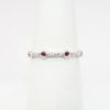 Picture of 10k White Gold, Ruby and Diamond Band Ring