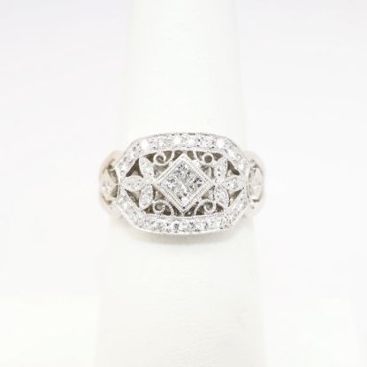 Picture of 18k White Gold and 0.75ct Diamond Cluster Ring