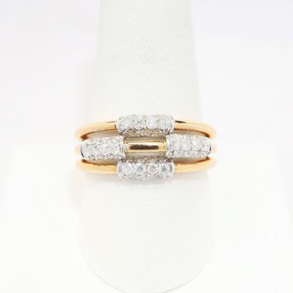 Picture of 14k Two-Tone Gold & Diamond Cluster Ring
