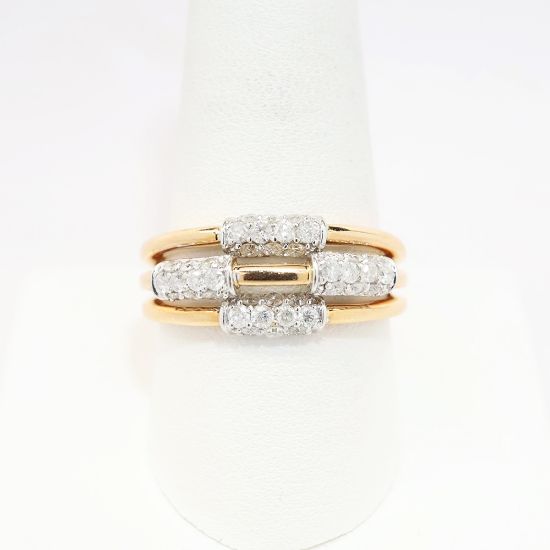 Picture of 14k Two-Tone Gold & Diamond Cluster Ring