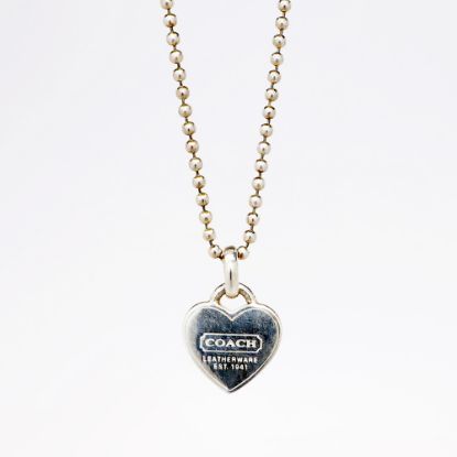 Picture of Sterling Silver COACH Heart Necklace with Ball Chain