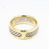 Picture of David Yurman 18k Yellow Gold & Sterling Silver Men's Cable Band Ring