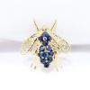 Picture of 14k Yellow Gold, Sapphire & Diamond Bee Brooch/Pendant