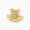 Picture of 14k Yellow Gold, Sapphire, Diamond & Ruby Frog Brooch