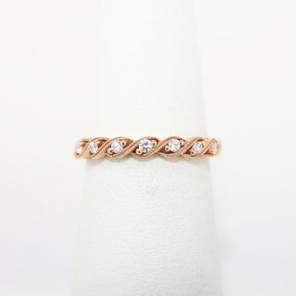 Picture of 10k Rose Gold & 0.12ct Diamond Band Ring