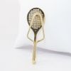 Picture of 14k Yellow Gold Tennis Racket Money Clip with Pearl Tennis Ball