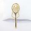 Picture of 14k Yellow Gold Tennis Racket Money Clip with Pearl Tennis Ball
