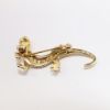 Picture of 14k Yellow Gold Lizard Brooch with Diamond Accents