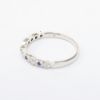 Picture of 14k White Gold, Diamond & Sapphire Geometric Band Ring
